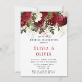 ルビエレガントー赤い牡丹結婚ズ 招待状 (正面)