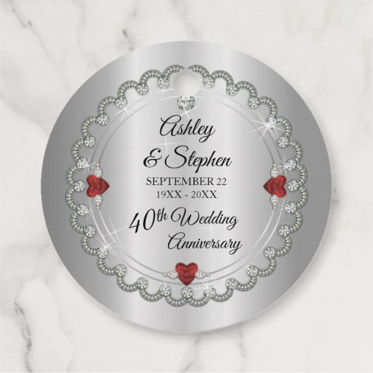 ルビエレガントー |ダイヤモンド結婚40周年 フェイバータグ (裏面)