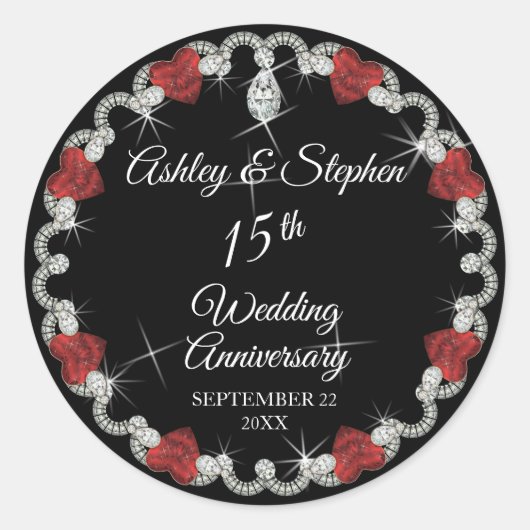 ルビエレガントー・ダイヤモンド15周年記念 ラウンドシール (正面)