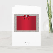 ルビエレガントー·レッド、シルバー·グリッター結婚ズ サンキューカード (裏面)