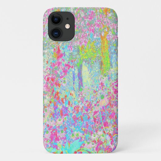 ルビオの庭でのアクアとホットピンクのサンライズ Case-Mate iPhoneケース (裏面)