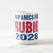 ルビオ支持ヒスパニック系 2028 コーヒーマグカップ (中央)