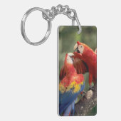 ルビコンウシクイインコのつがい キーホルダー (正面左)