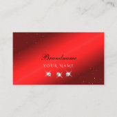 ルビスタイリッシュー・レッド・ブきらめくラックエレガント 名刺 (正面)
