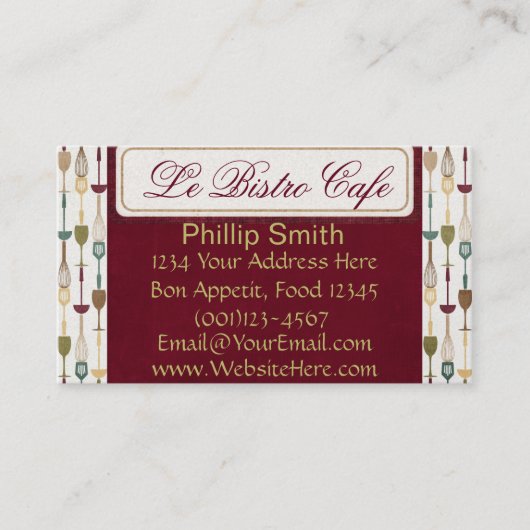 ルビストロカフェ名刺 名刺 (正面)