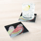 ルビノバークズパラケート ガラスコースター (アングル)