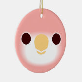 ルビノ・バークのオウムの顔 セラミックオーナメント (右)