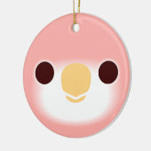 ルビノ・バークのオウムの顔 セラミックオーナメント (左)