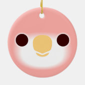ルビノ・バークのオウムの顔 セラミックオーナメント (裏面)