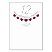 ルビハート結婚のアニバーサリーテーブル番号 テーブルナンバー (裏面)