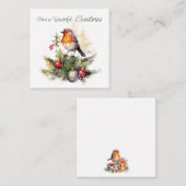 ルビンミズバラの松のクリスマス エンクロージャー カード (正面/裏面)