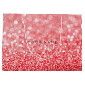 ルビンレッドワインホワイトグリッターフリット抱き枕 ラージペーパーバッグ (裏面)