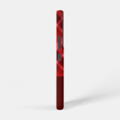 ルビーかわいらしレッドプレイドモノグラム電話ケース SAMSUNG GALAXYケース (右側面)