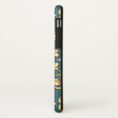 ルビーでシームレスな黄金色のパターン Case-Mate iPhoneケース (裏面/左)