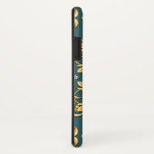 ルビーでシームレスな黄金色のパターン Case-Mate iPhoneケース (裏面/右)