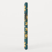 ルビーでシームレスな黄金色のパターン Case-Mate iPhoneケース (裏面/右)