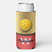 ルビーと赤のモノグラムと名前クール付き スリム缶クーラー (Seltzer裏面)