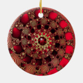 ルビーと金ゴールドオーナメント セラミックオーナメント (裏面)