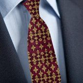 ルビーと金ゴールド柄のネクタイ ネクタイ
