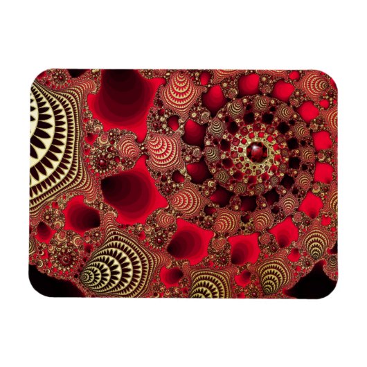 ルビーと金ゴールド柔軟性 マグネット (横)