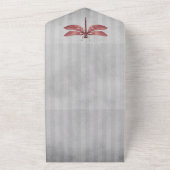 ルビーのトンボのウェディング オールインワン招待状 (外側)