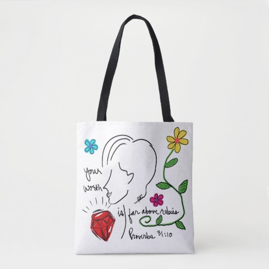 ルビーの上 tote bag トートバッグ (正面)
