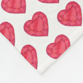 ルビーの名前は水の色のハート宝石の毛布を意味 フリースブランケット (角)