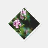 ルビーの喉が詰まったハミングバード – オリジナル写真 スタンダードカクテルナプキン (角)