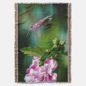 ルビーの喉が詰まったハミングバード – オリジナル写真 スローブランケット (正面縦)