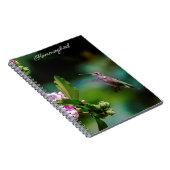 ルビーの喉が詰まったハミングバード – オリジナル写真 ノートブック (右側)