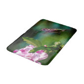 ルビーの喉が詰まったハミングバード – オリジナル写真 バスマット (アングル)