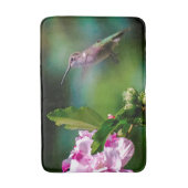 ルビーの喉が詰まったハミングバード – オリジナル写真 バスマット (正面縦)