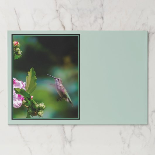 ルビーの喉が詰まったハミングバード – オリジナル写真 ペーパーパッド (正面)