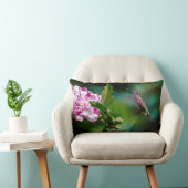 ルビーの喉が詰まったハミングバード – オリジナル写真 ランバークッション (椅子)