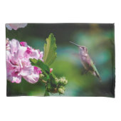 ルビーの喉が詰まったハミングバード – オリジナル写真 枕カバー (正面)