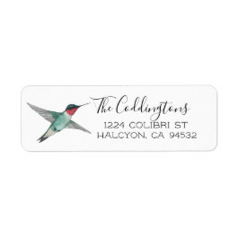 ルビーの喉のハミングバード ラベル