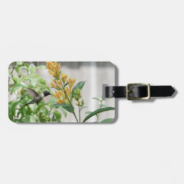 ルビーの喉の詰まったハミングバパーソナライズされたード ラゲッジタグ