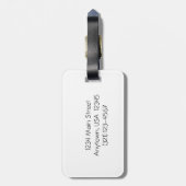 ルビーの喉の詰まったハミングバパーソナライズされたード ラゲッジタグ (裏面縦)