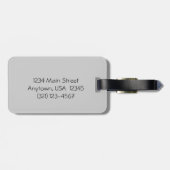 ルビーの喉の詰まったハミングバパーソナライズされたード ラゲッジタグ (裏面横)