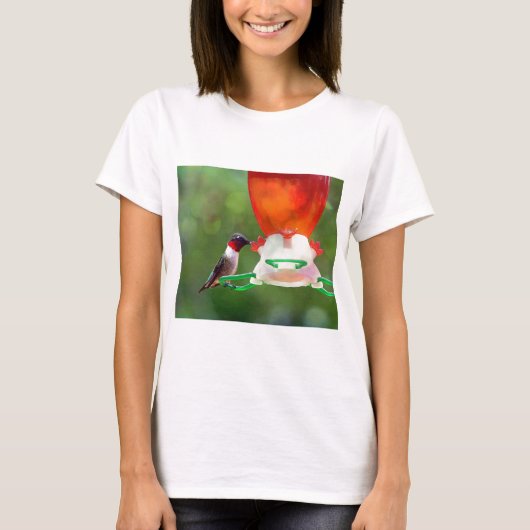 ルビーの喉の詰まったハミングバード Tシャツ (正面)