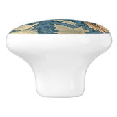 ルビーの喉を張ったハミングバードウィリアム・モリススタイル セラミックノブ (側面)