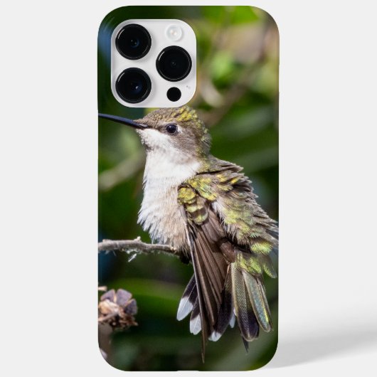 ルビーの喉を張ったハミングバード Case-Mate iPhoneケース (裏面)