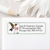 ルビーの喉を持つハミングバード差出人住所 ラベル (インサイチュ)