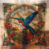 ルビーの喉を通したハミングバフェイクードステンドグラス ウィンドウサイン (シート2)