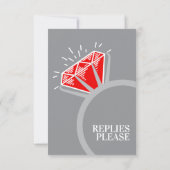 ルビーの指輪 40周年 結婚記念日 返信カード (裏面)