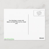 ルビーの水切りのハミング鳥 ポストカード (裏面)