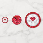 ルビーの第40結婚記念日のテーブルの装飾 コンフェッティ (裏面)