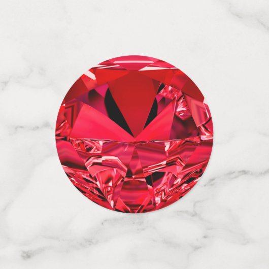 ルビーの第40結婚記念日のテーブルの装飾 コンフェッティ (スモール正面)