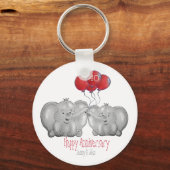ルビーの結婚アニバーサリーゾウ贈り物40位 キーホルダー (正面)