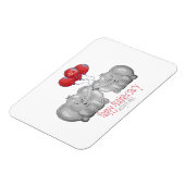 ルビーの結婚アニバーサリーゾウ贈り物40位 マグネット (左側)